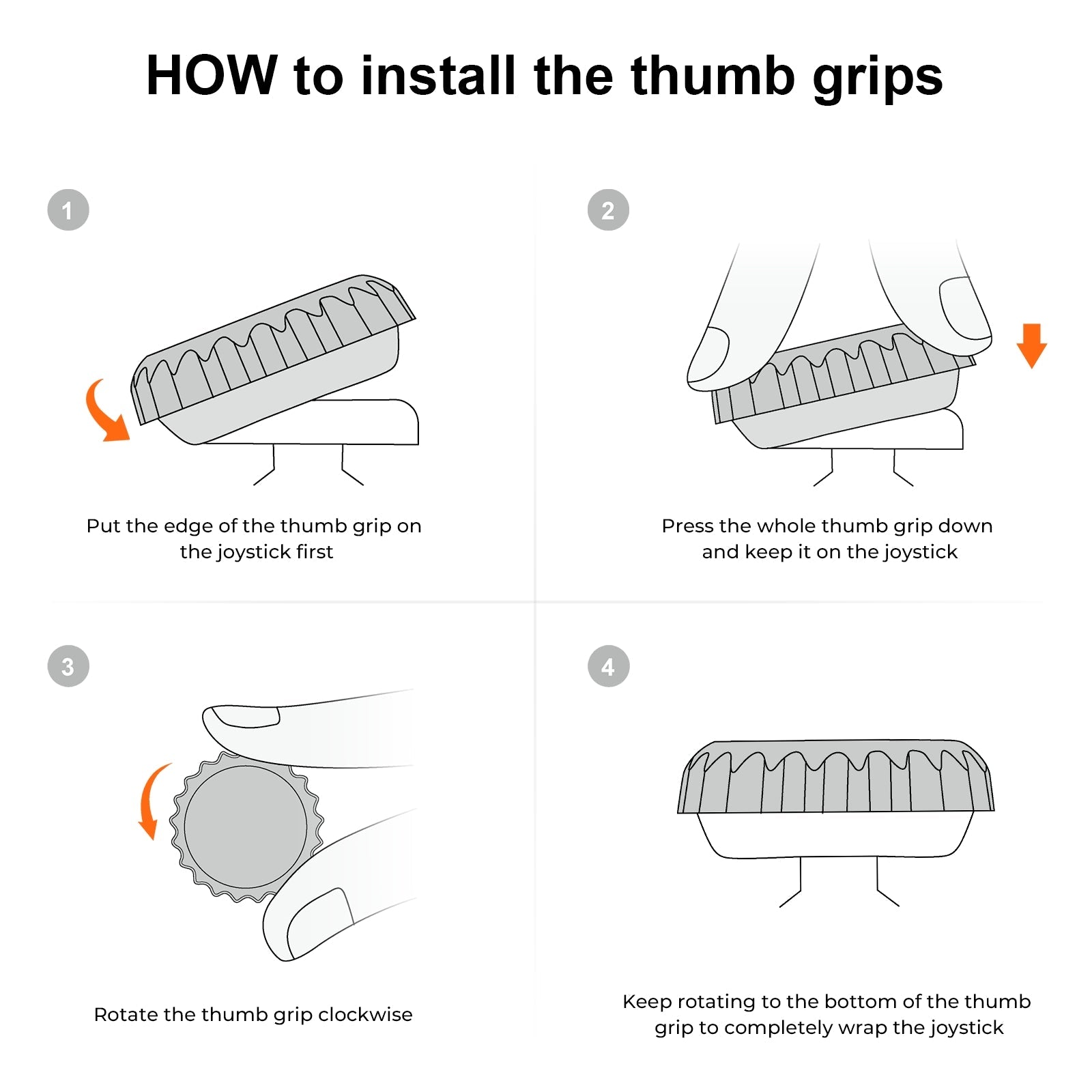 Thumb Grip Caps for Nintendo Switch 2, 4PCS
