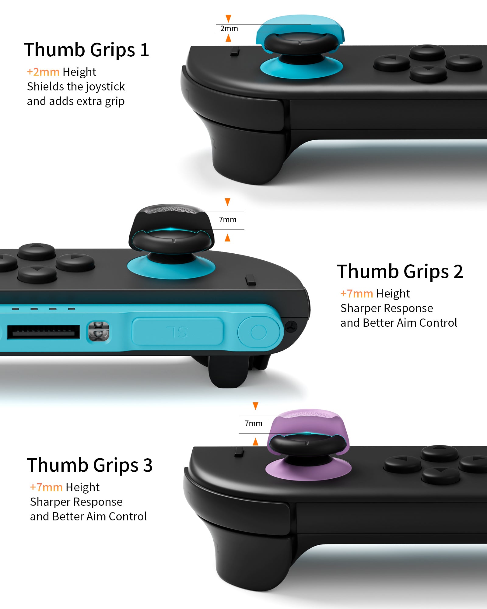 Thumb Grip Caps for Switch 2