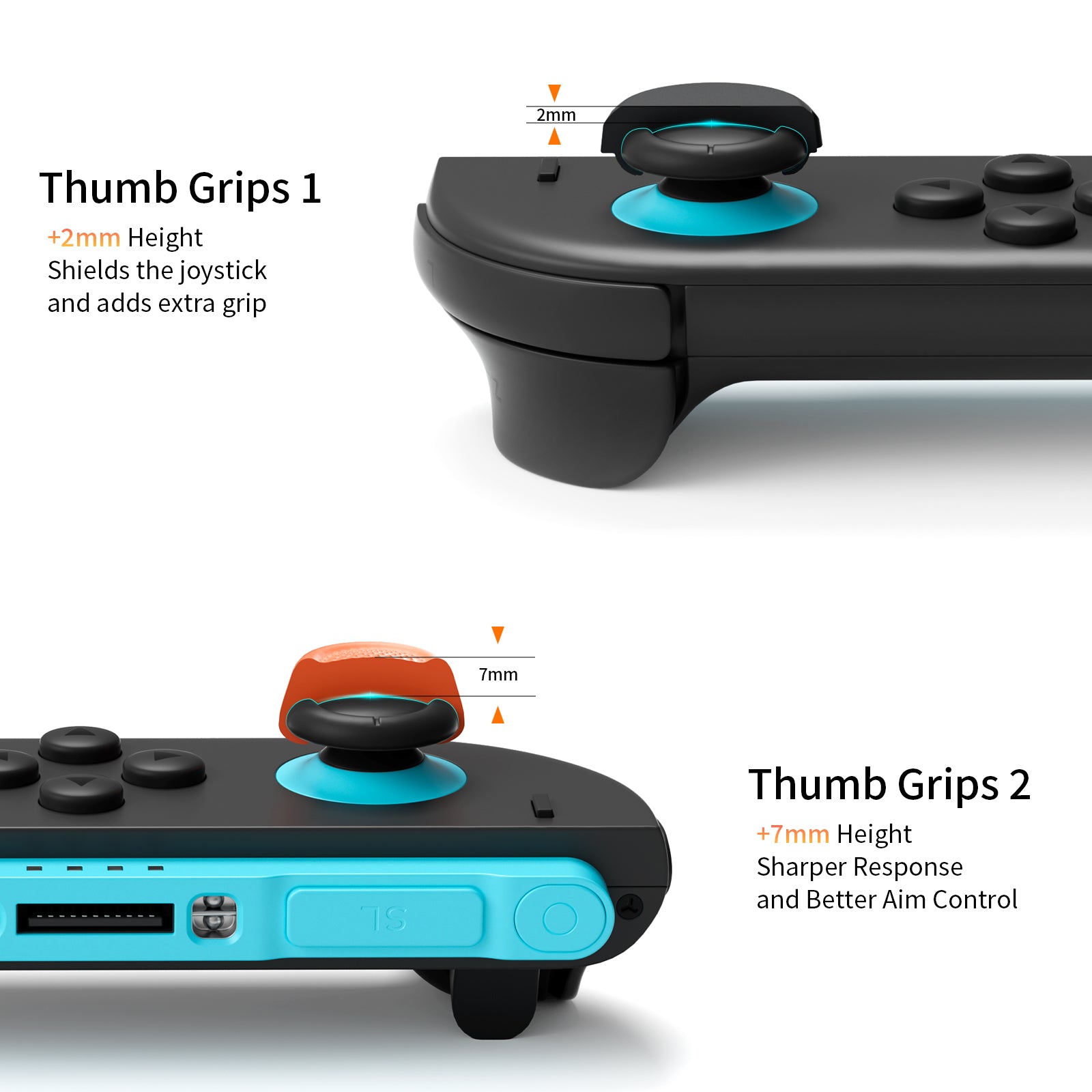 Thumb Grip Caps for Nintendo Switch 2, 4PCS