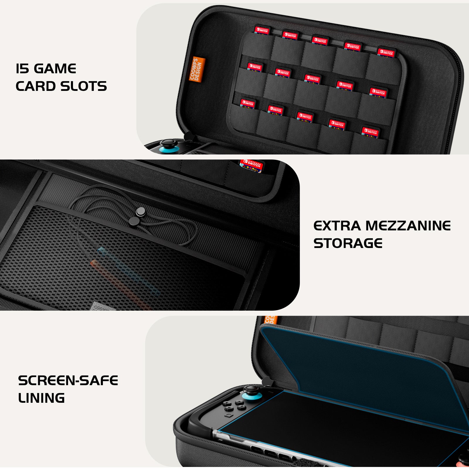 COOWPS Carrying Case for Nintendo Switch 2/Steam Deck