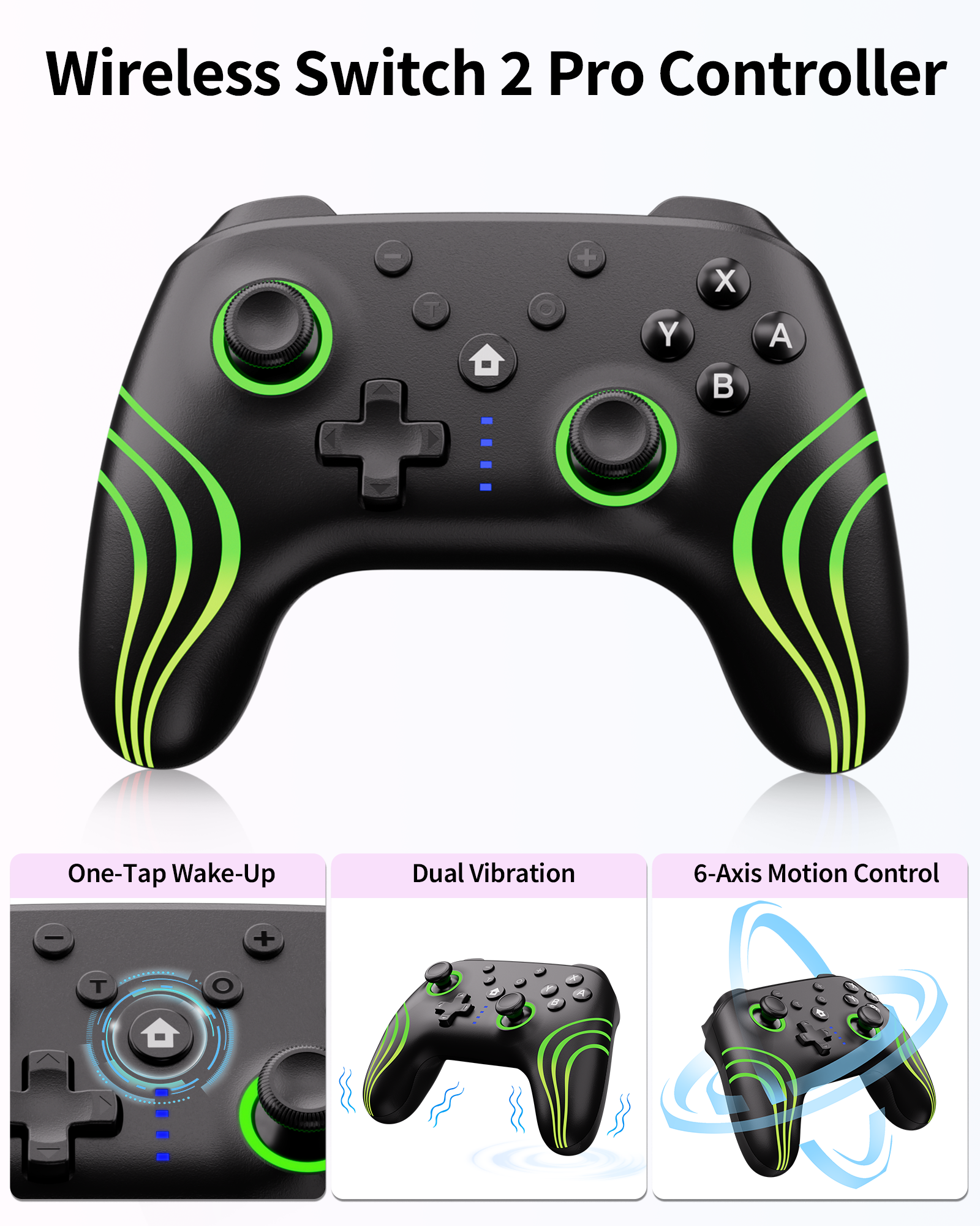 COOWPS 15 IN 1 Switch 2 Pro Controller Accessories Bundle