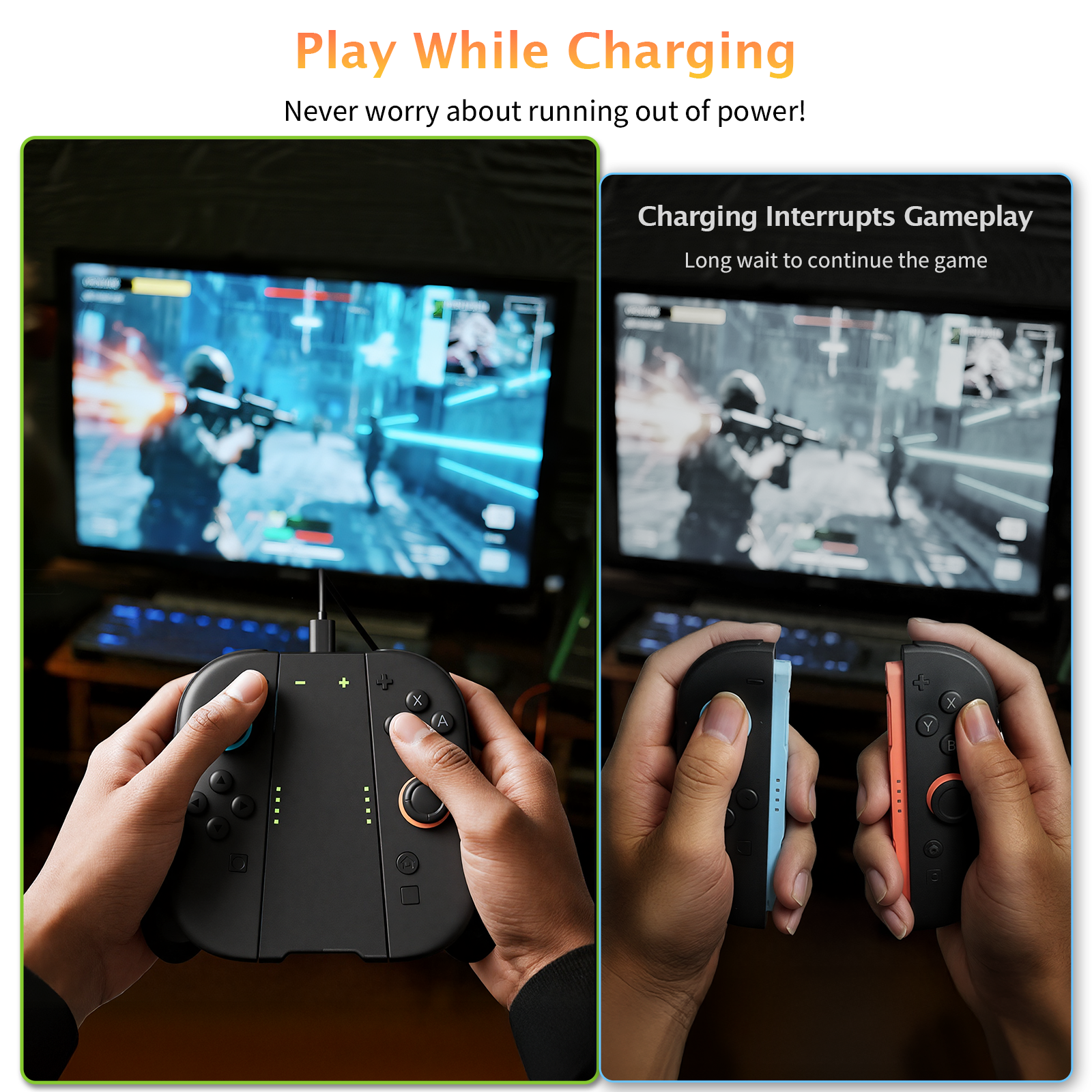 COOWPS 3 in 1 Switch 2 Charging Grip and Dock for Nintendo Switch 2 Joy-Con 2025