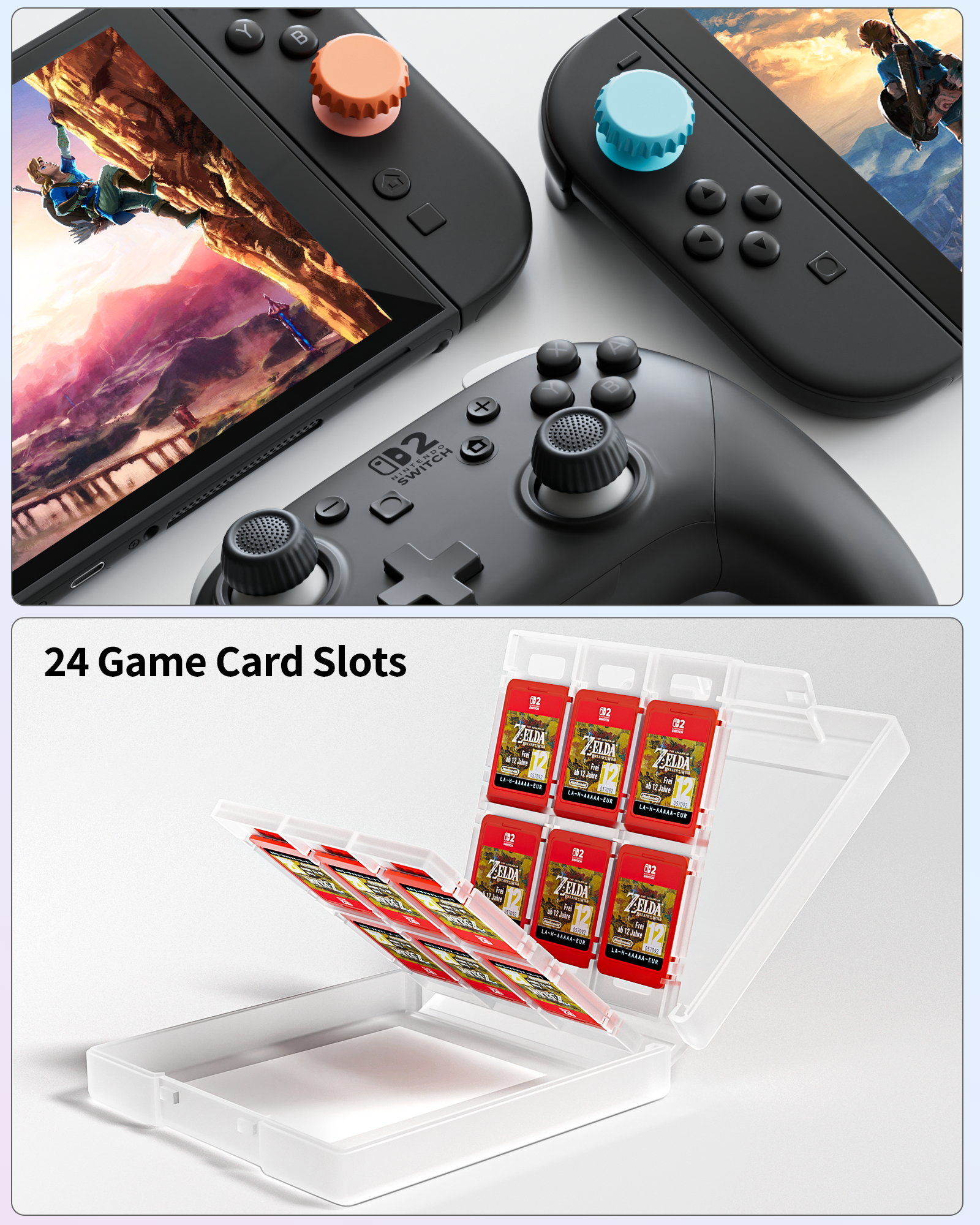 COOWPS 15 IN 1 Switch 2 Pro Controller Accessories Bundle