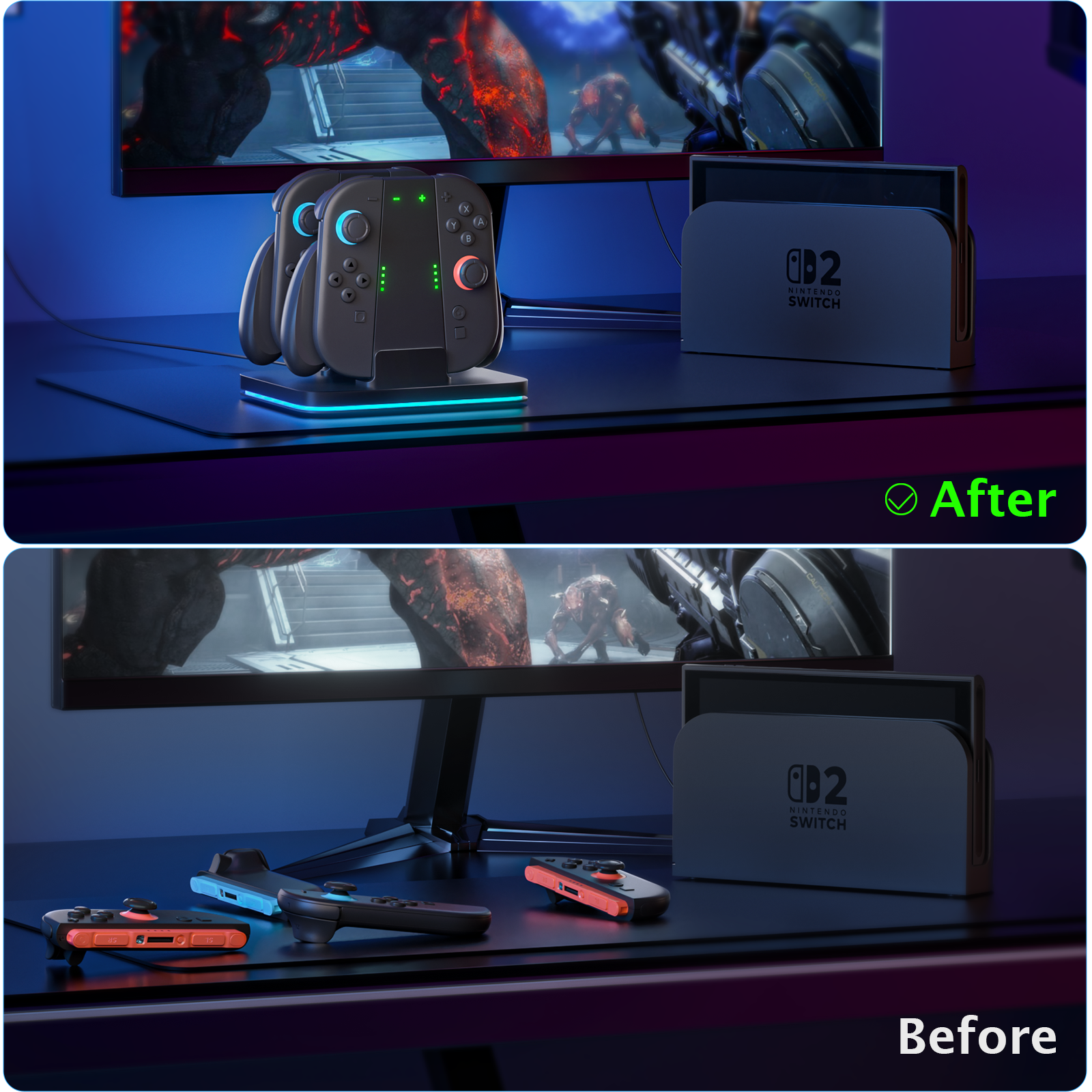 C3 - 3 in 1 Switch 2 Charging Grip and Dock