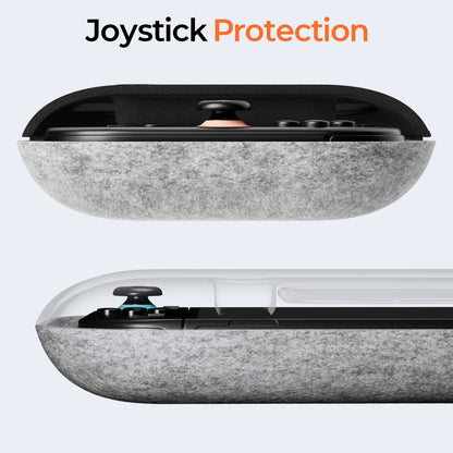 COOWPS Slim Switch 2 Case for Nintendo Switch 2 2025, with 4Pcs Thumb Grips, Odorless Felt Ultra Hard Military Grade Protection, Soft Lining Carrying Case with 8 Game Card Slots