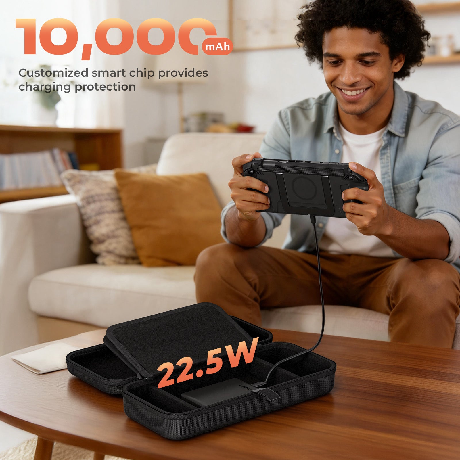 COOWPS® Nintendo Switch 2 Carrying Case with 10000mAh Power Bank