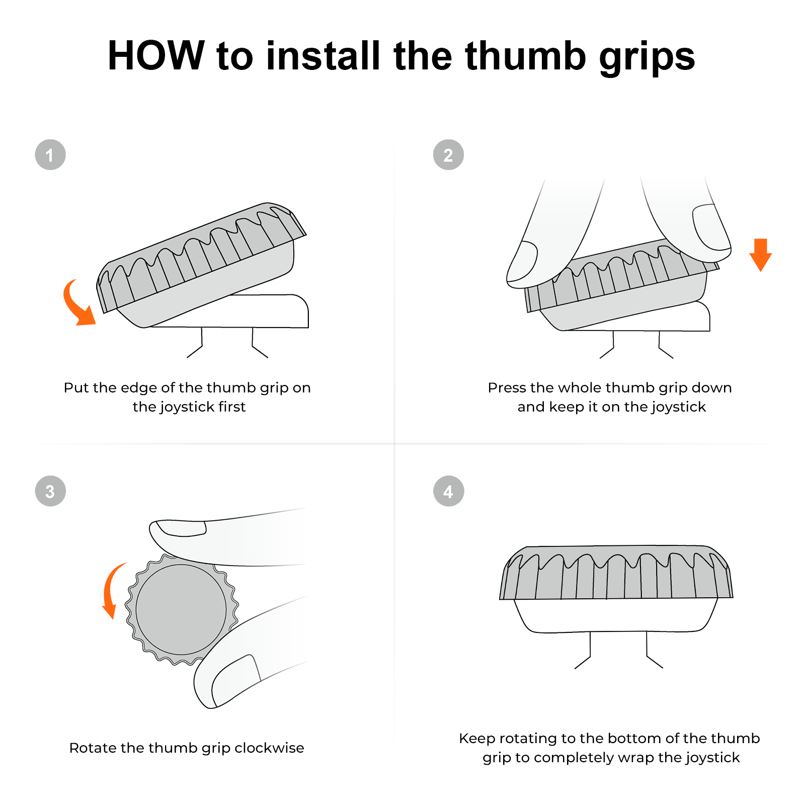 Thumb Grip Caps for Nintendo Switch 2, 4PCS