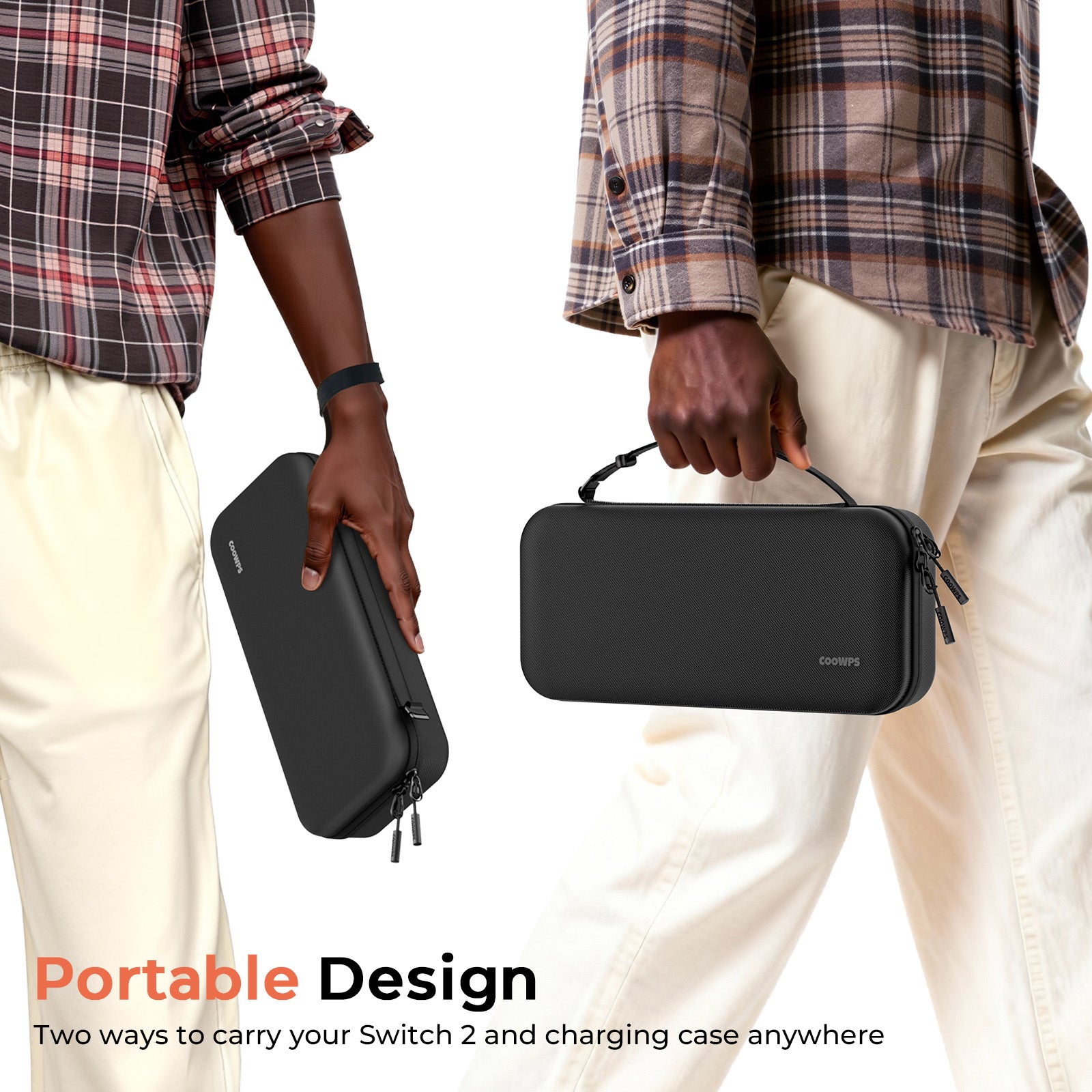 COOWPS® Nintendo Switch 2 Carrying Case with 10000mAh Power Bank