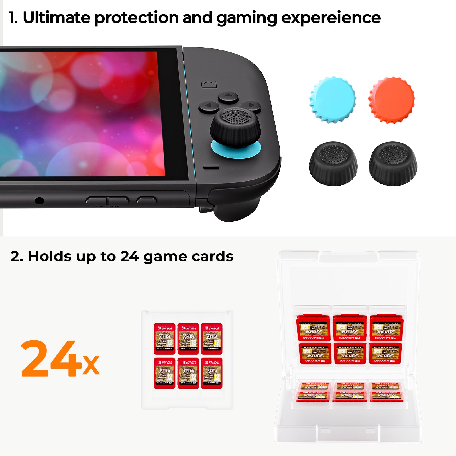 N3-Pro Controllers Accessories Bundle for Nintendo Switch 2 17 in 1