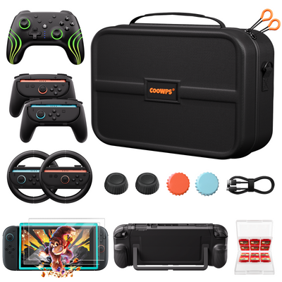 M3-COOWPS 15 IN 1 Switch 2 Pro Controller Accessories Bundle