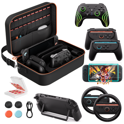 M3-COOWPS 15 IN 1 Switch 2 Pro Controller Accessories Bundle