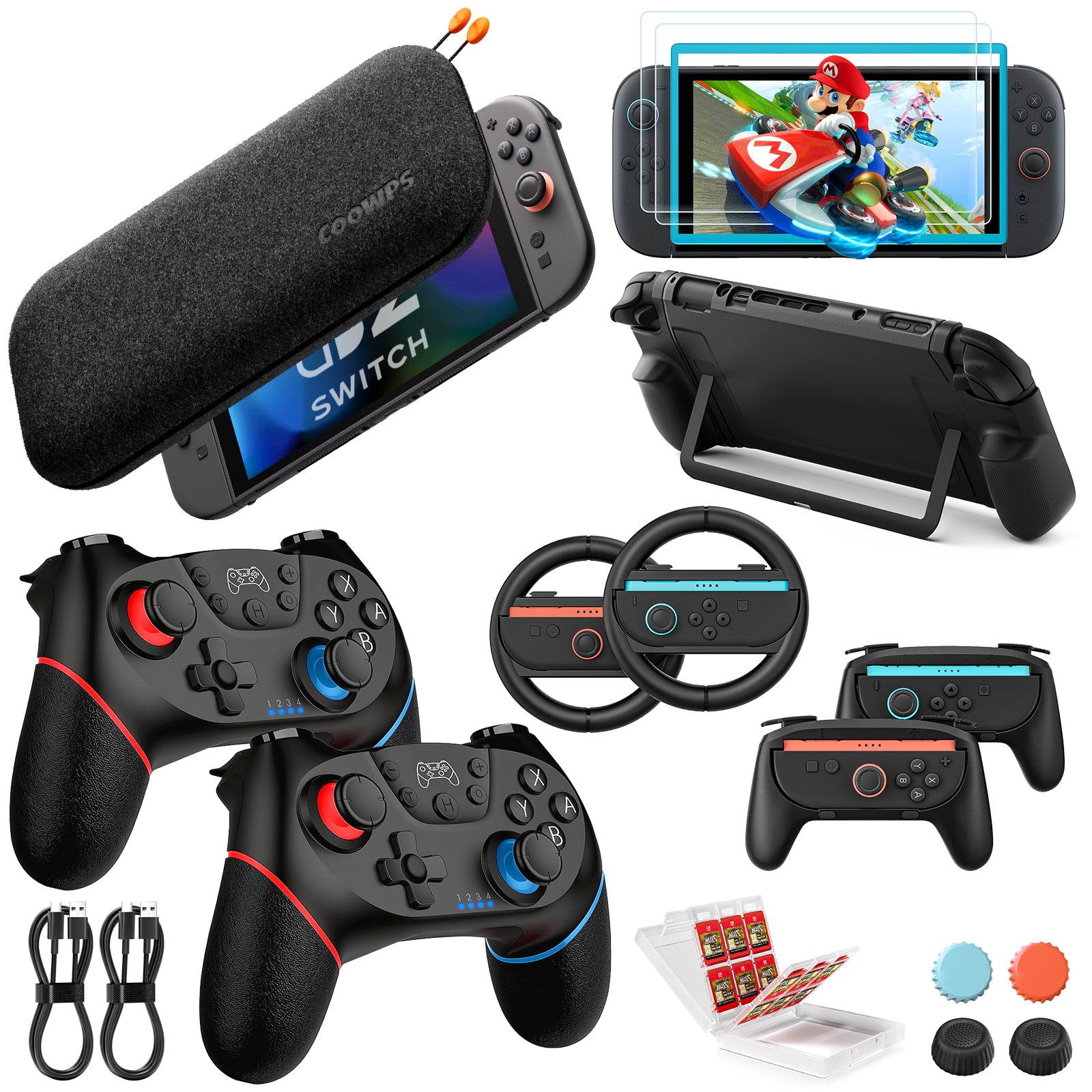 N3-Pro Controllers Accessories Bundle for Nintendo Switch 2 17 in 1
