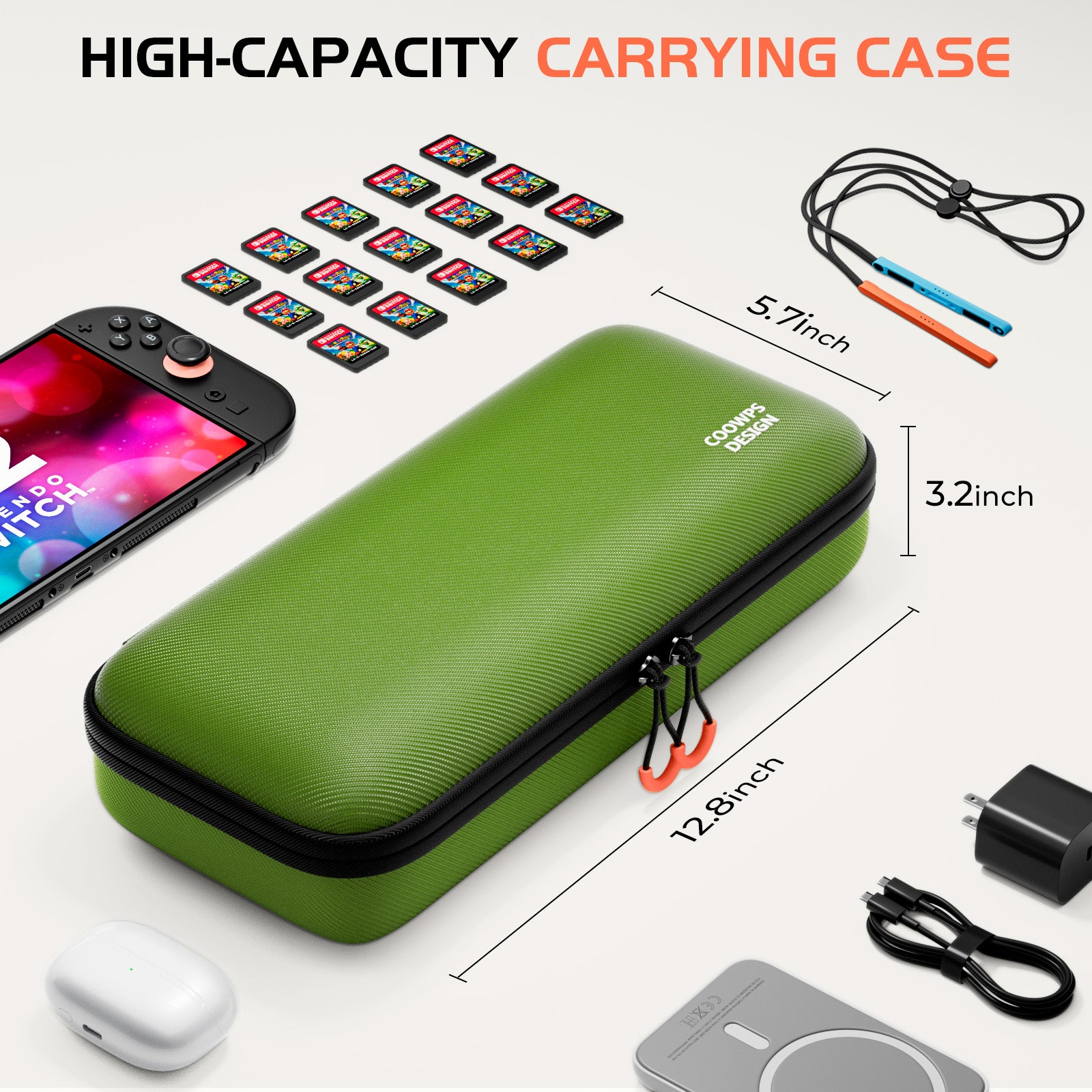 COOWPS Carrying Case for Nintendo Switch 2/Steam Deck