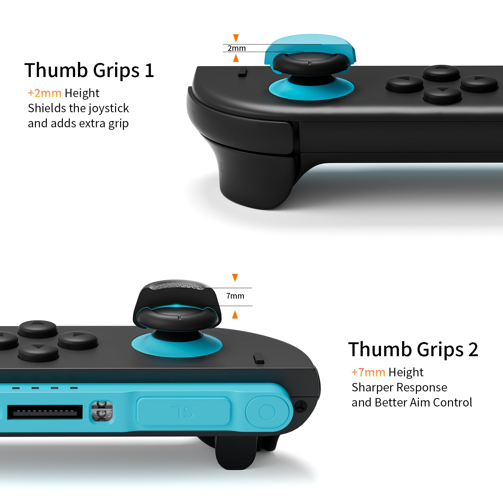 Thumb Grip Caps for Nintendo Switch 2, 4PCS