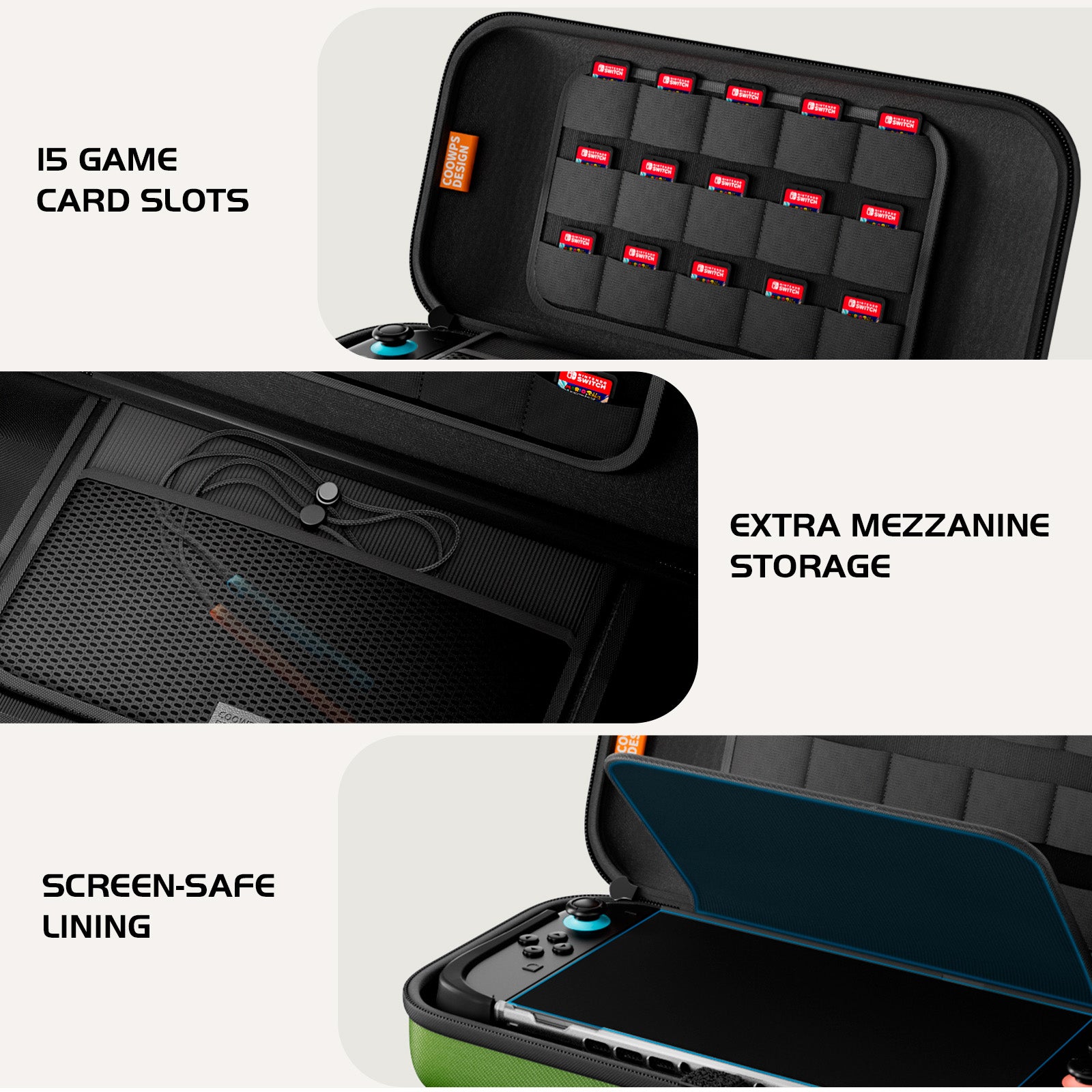 COOWPS Carrying Case for Nintendo Switch 2/Steam Deck